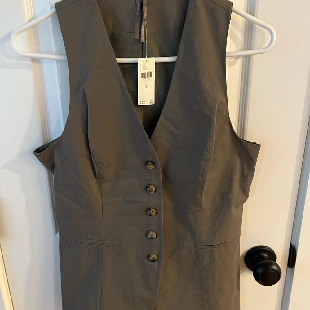 NWT Anthropologie Women’s Vest Olive Size S